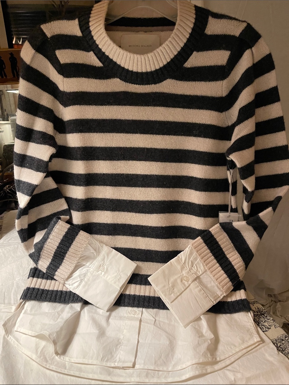 New with tags Brochu Walker cashmere and wool sweater - Picture 1 of 10